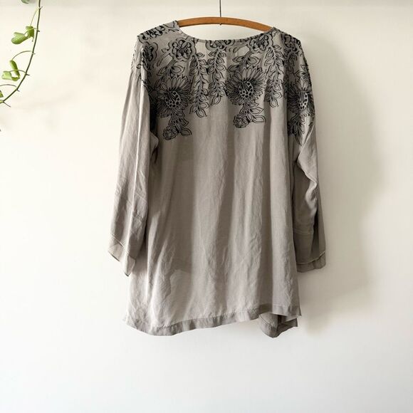 Citron Square Neck Silk Blouse M‎ - Picture 4 of 4